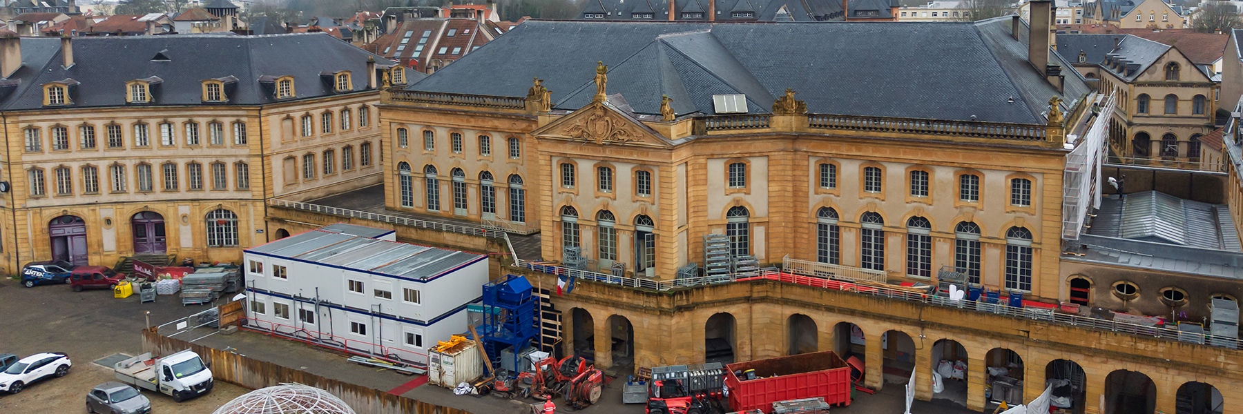 Plan drone de l'Opéra-théâtre de l'Eurométropole de Metz